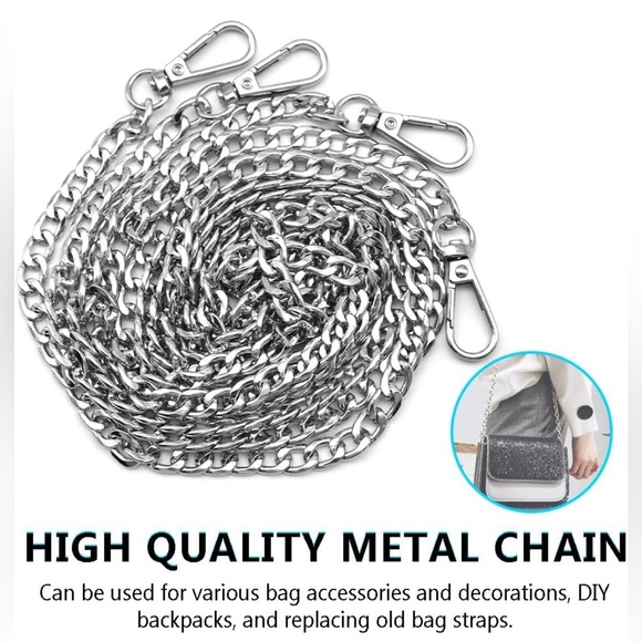 2 Pcs Chain Straps Replacement Bundle -360 rotating Buckles - Picture 2 of 5